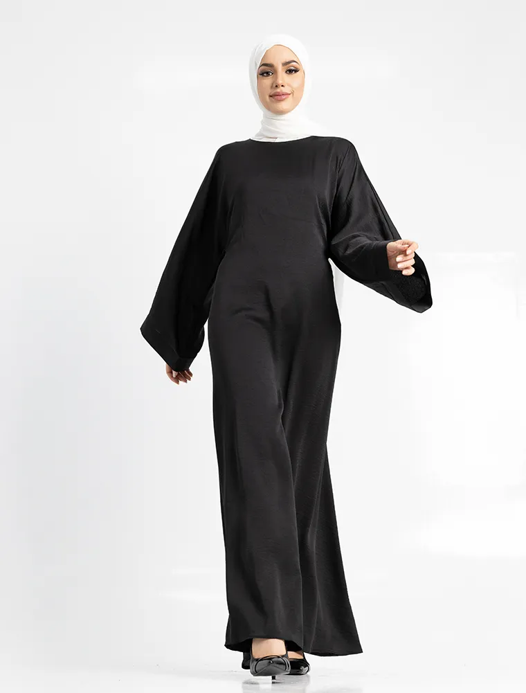 Black Silky Abaya