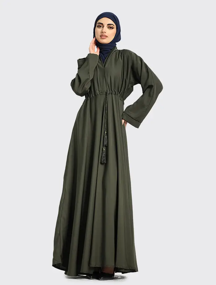 Khaki Fozia Abaya