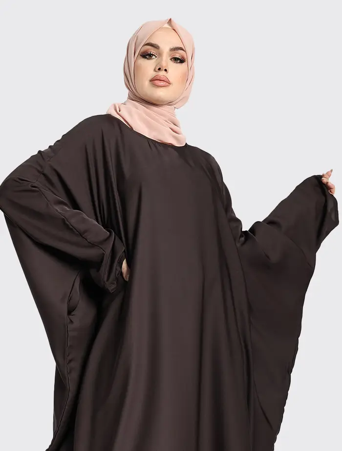 Brown Batwing Abaya