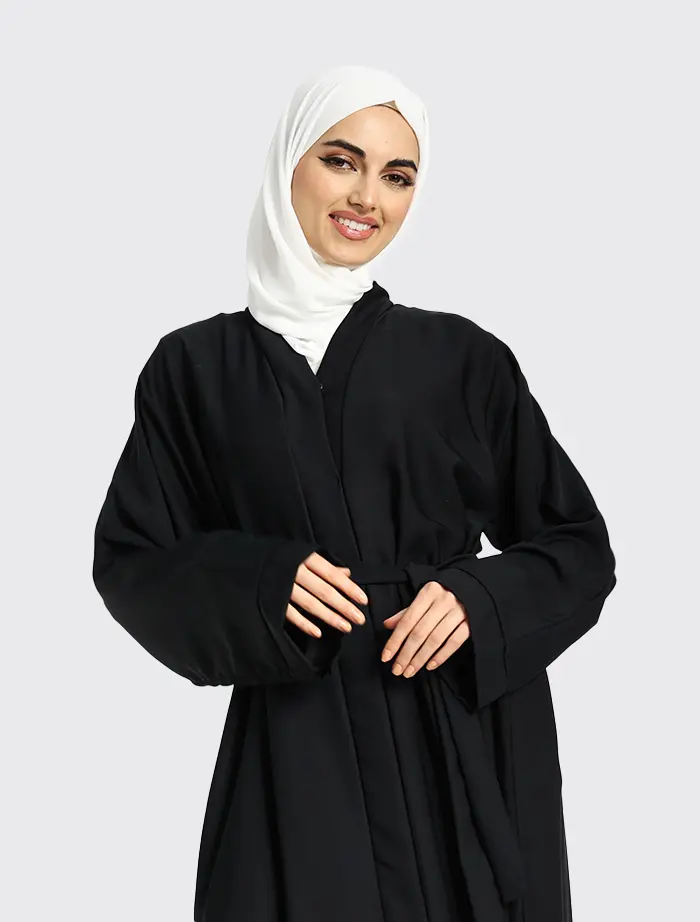 Black Open Abaya