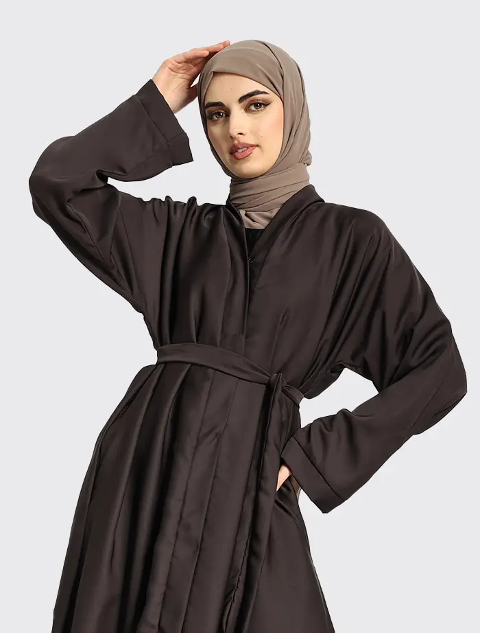 Chocolate Open Abaya