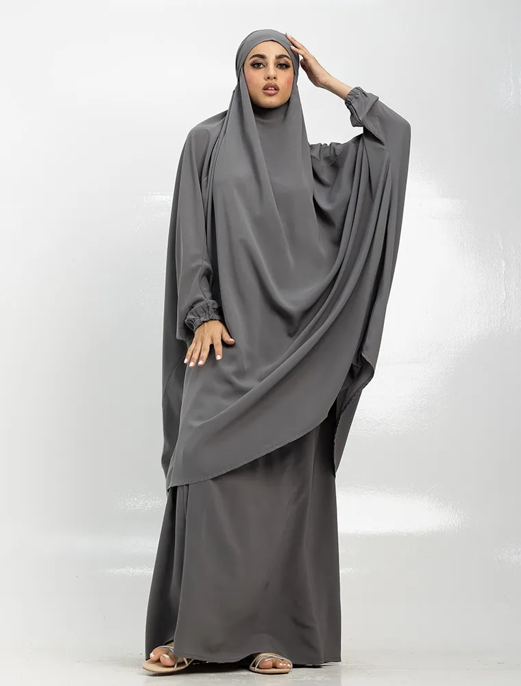 Silver 2 Piece Jilbab