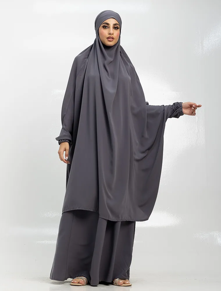 Dark Grey 2 Piece Jilbab