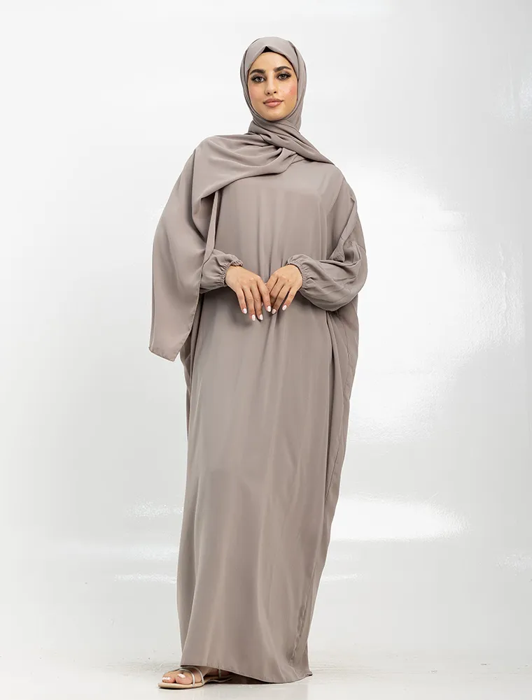 Stone Instant Hijab Abaya