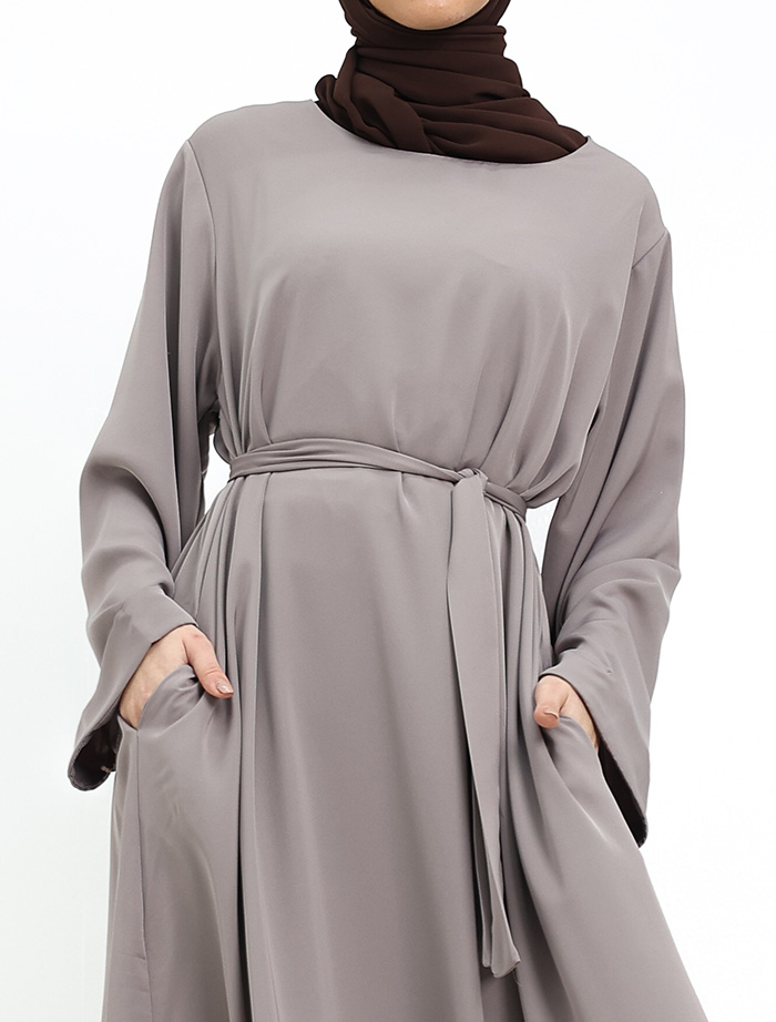 Stone Cuff Plain Abaya