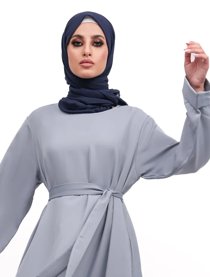 Blue Cuff Plain Abaya