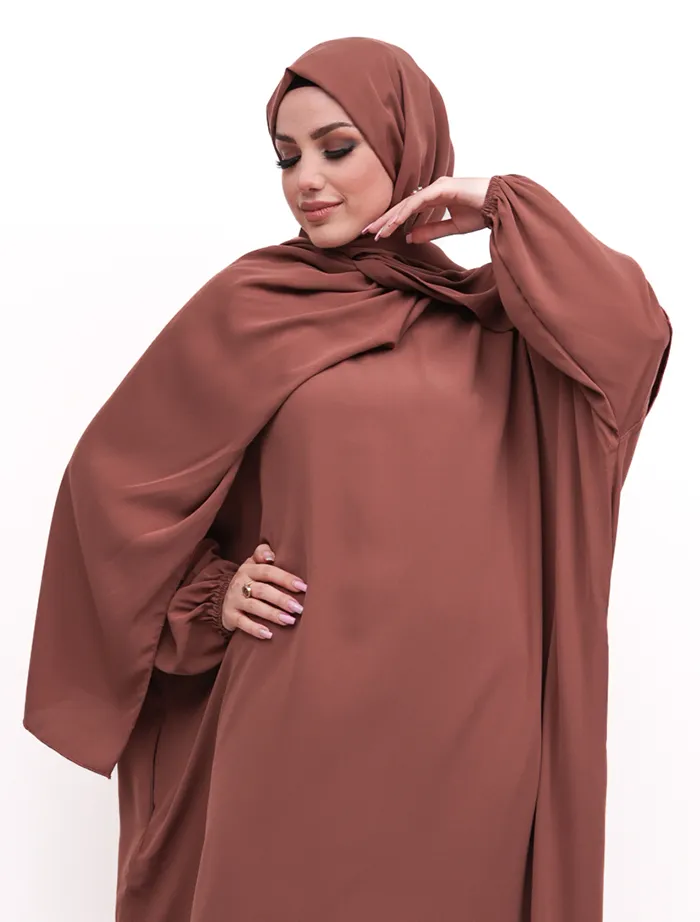 Mocha Instant Hijab Abaya