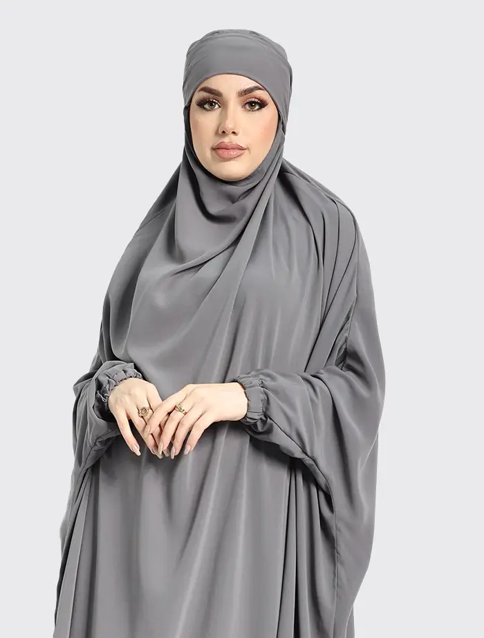 Grey 1 Piece Jilbab
