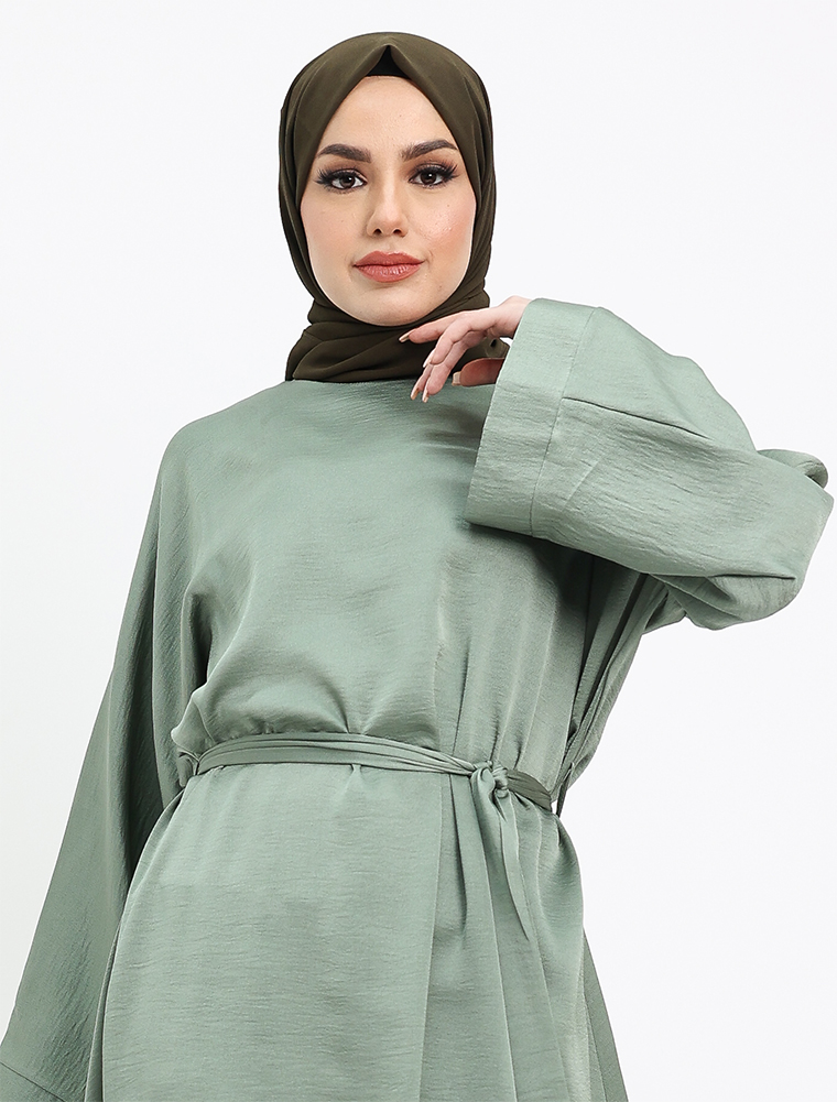 Mint Silky Abaya