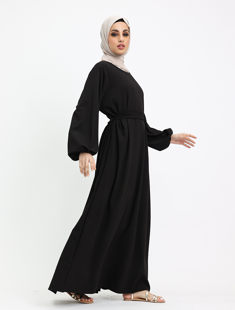 Black Wool Essential Abaya